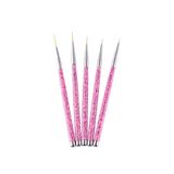 Fontenay Tırnak Süsleme Fırçası, Nail Art Fırça, Tırnak Desen Fırçası Seti No:2186 Pembe