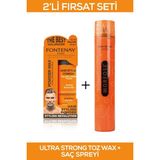 Fontenay Ultra Strong Saç Şekillendirici Toz Wax 20G + Saç Spreyi 400Ml 2'Li Set Turuncu - 1