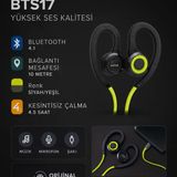 Fonus Bts17 Bluetooth Spor Kulaklık Kablosuz Kulak İçi Mikrofonlu Siyah / Yeşil - Yeşil