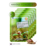 FOODAHOLIC Yüz Maskesi 3D Nemlendirici Kore Maske Seti Salyangoz Özlü Organik Yaşlanma Karşıtı Snail Mask