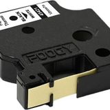 Foogy Dymo D1 KAĞIT Şerit Etiket 12 mm 7 mt Beyaz Siyah
