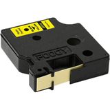 Foogy Dymo D1 Uyumlu Thermal Plastik Şerit Etiket Sarı 12 mm x 6 Mt.