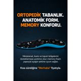 FOOT FOOT CARE TECHNOLOGY Ortopedik Memory Foam Tabanlık – Anatomik Metatarsal, Kavis ve Topuk Destekli Tam Boy Unisex 35–46