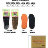 Footbed Ayakkabı Keçesi Klimalı Konforlu Ortapedik Tekstil Iç Astar Poliüretan Köpük Taban - 60'li Paket