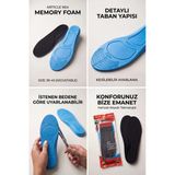 Footcare Memory Foam Comfort: Akıllı Hafızalı Kumaş Kaplama Ortopedik Ayakkabı Tabanlığı (39-45 Numara, Darbe Emici Anatomik Destek)