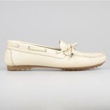 FootCourt Bej Fiyonklu Deri Kadın Loafer