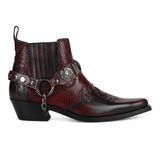 FootCourt Bordo Deri Kadın Kovboy Bot Bordo 41