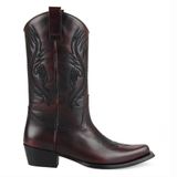 FootCourt Bordo Kadın Kovboy Çizmesi Geneva Bordo 36