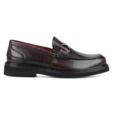 FootCourt Bordo Loafer Erkek Deri Ayakkabı Bordo 41