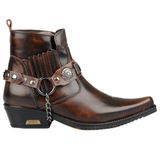 FootCourt Western İçi Kürklü Kahverengi Erkek Kovboy Botu