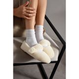 FootFrenzy Yumuşak Peluş Kadın Günlük Ev Pandufu Ortopedik Hafif Taban