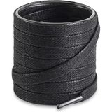 Foottab 100 cm Yassı Mumlu Ayakkabı Bağcığı, Casual, Bot, Klasik ve Spor Ayakkabılar İçin Bağcık, 1 Çift - Siyah