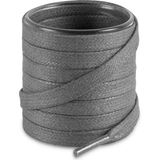 Foottab 120 cm Yassı Mumlu Ayakkabı Bağcığı, Casual, Bot, Klasik ve Spor Ayakkabılar İçin Bağcık, 1 Çift - Gri