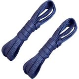 Foottab 70 cm Yassı Mumlu Bağcık, Spor Klasik Ayakkabı Bağcığı Ipi, 1 Çift - Lacivert