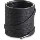 Foottab 70 cm Yassı Mumlu Bağcık, Spor Klasik Ayakkabı Bağcığı Ipi, 1 Çift, Shoe Laces - Siyah