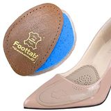 Foottab Ayakkabı Numara Küçültme Pedi, Deri Ön Yarım Tabanlık, Stiletto Kaydırmaz Ayakkabı Tabanlığı, 1 Çift (40-46, Kahverengi)