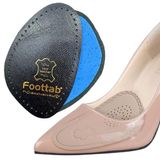 Foottab Ayakkabı Numara Küçültme Pedi, Deri Ön Yarım Tabanlık, Stiletto Kaydırmaz Ayakkabı Tabanlığı, 1 Çift (40-46, Siyah)