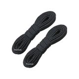 Foottab Renkli Yassı Spor Ayakkabı Bağcığı 120 cm - Siyah