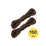 Foottab Yuvarlak Bot Bağcığı, Fitilli Dayanıklı Sağlam Bağcık, Ayakkabı Bağcığı Bağı Ipi Kahve 150 cm