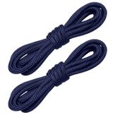 Foottab Yuvarlak Bot Bağcığı, Fitilli Dayanıklı Sağlam Bağcık, Ayakkabı Bağcığı Bağı Ipi Lacivert 120 cm