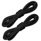 Foottab Yuvarlak Bot Bağcığı, Fitilli Dayanıklı Sağlam Bağcık, Ayakkabı Bağcığı Bağı Ipi Siyah 150 cm