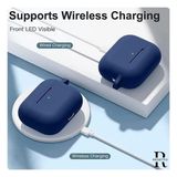 For Airpods Pro 2 ile Uyumlu Kılıf Silikon Tam Koruma Kancalı Anahtarlık Comely For Pro 2 ile Uyumlu Silikon Kılıf Siyah - Option-1 - Altın
