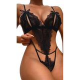 For Dreams Dantel Kadın İç Çamaşırı Seti, Tanga ve Sütyen, Kırmızı, Fuşya, Mavi ve Siyah Renklerinde Fiyonk Detaylı, Seksi Lingerie 8457 (SİYAH, XL)