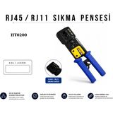 For Line Forlıne Soket Pensesi HT0200 RJ45/RJ11 Yeni Nesil Ikili Pense - Mavi