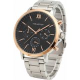 For Motion Erkek Kol Saati Altın Renk, Siyah Kadran - Şık Metal Kordon, 2 Yıl Garantili - 41 mm - 45 mm