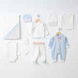 For My Baby 10'lu Bebek Hastane Çıkışı Zıbın Seti - 00Mavi - 0 - 3 Ay