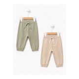 For My Baby Erkek Bebek 2'li Pamuklu Jogger Pantolon Seti