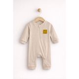 For My Baby Fermuarlı Bebek Tulum - Bej - 3 Ay