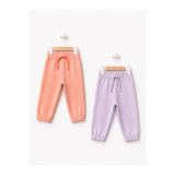 For My Baby Kız Bebek 2'li Pamuklu Jogger Pantolon Seti