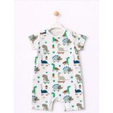 For My Baby Yazlık Desenli Erkek Bebek Tulum - Bej - 3 Yaş