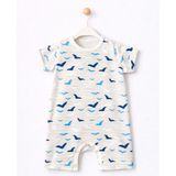 For My Baby Yazlık Desenli Erkek Bebek Tulum - Ekru - 2 Yaş