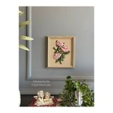 FOR POLYESTER Küçük Dokunuşlar Dekoratif Flowers Duvar Aksesuarı Bej Kare Çiçekli Pano Biblo/Duvar -Raf Kombin/Ev-Ofis Dekorasyon