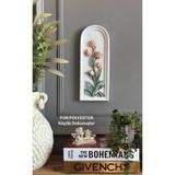 FOR POLYESTER Küçük Dokunuşlar Dekoratif Flowers Duvar Aksesuarı Beyaz-Somon renk Laleli Pano Biblo/Duvar -Raf Kombin/Ev-Ofis Dekorasyon