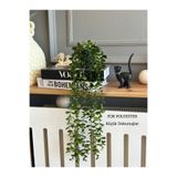 FOR POLYESTER Küçük Dokunuşlar Saksılı Sarkıt Yapay Çiçek Okaliptus 51 cm/Masa/Raf/Kitaplık Kombin Dekorasyon