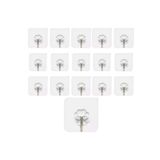 For Prime Kendinden Yapışkanlı 15 Adet Askı Şeffaf Banyo Mutfak Havlu Askısı Tekli Askı 6*6 cm