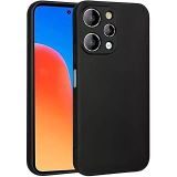 for Redmi 12 ile uyumlu darbe emici esnek silikon siyah lansman cep telefonu kılıf (Redmi 12)