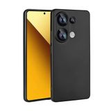 for Redmi Note 13 4g ile uyumlu darbe emici esnek silikon siyah lansman cep telefonu kılıf (Redmi Note 13 4g)