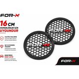 For-X 16CM Hoparlör Kapağı - For-X Logolu Kaliteli Plastik Midrange Hoparlör Kapak 16 cm - 2 Adet