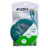 FOR-X 2 Rca / 2 Rca Fiber Örgülü 5 Mt Amfi Sinyal Kablosu X-1122G