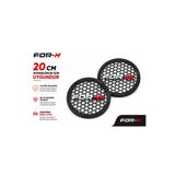 For-X 20cm Hoparlör Kapağı - Logolu Kaliteli Plastik Midrange Hoparlör Kapak 20 cm - 2 Adet