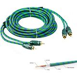 For-x 2RCA Anfi Kablo 5 Metre Bakır X-1122G Konser ve DJ Setleri için Uygun