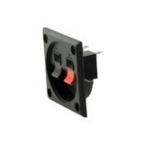 For-X Bass Kabin Terminali 5.5cm x 5.5cm - Kare Subwoofer Kabin Terminali - Kabin Ses Portu