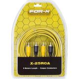 For-X Full Bakır Profesyonel 5 mt 2rca 2rca Oto Amfi Sinyal Kablosu