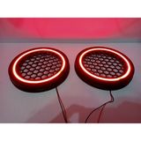 For-x Işıklı Hoparlör Kapağı 16CM – Kırmızı Renkte 16CM Midrange Kapak – 1 Takım