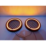For-x Işıklı Hoparlör Kapağı 20CM – Amper Renkte 20CM Midrange Kapak – 1 Takım