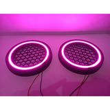 For-x Işıklı Hoparlör Kapağı 20CM – Mor Renkte 20CM Midrange Kapak – 1 Takım